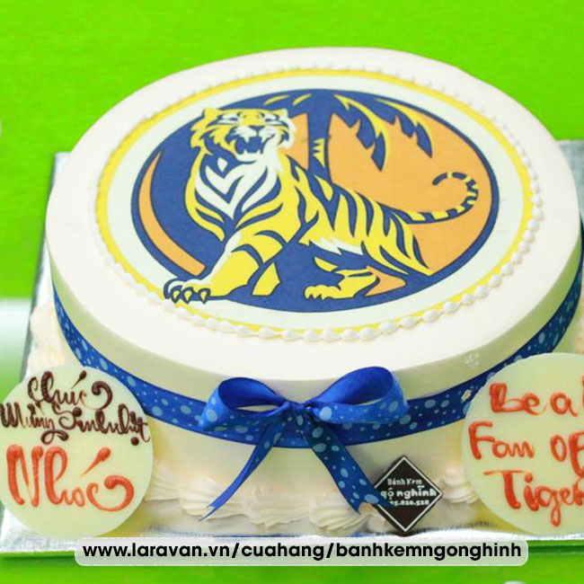 Bánh kem sinh nhật in hình logo bia tiger