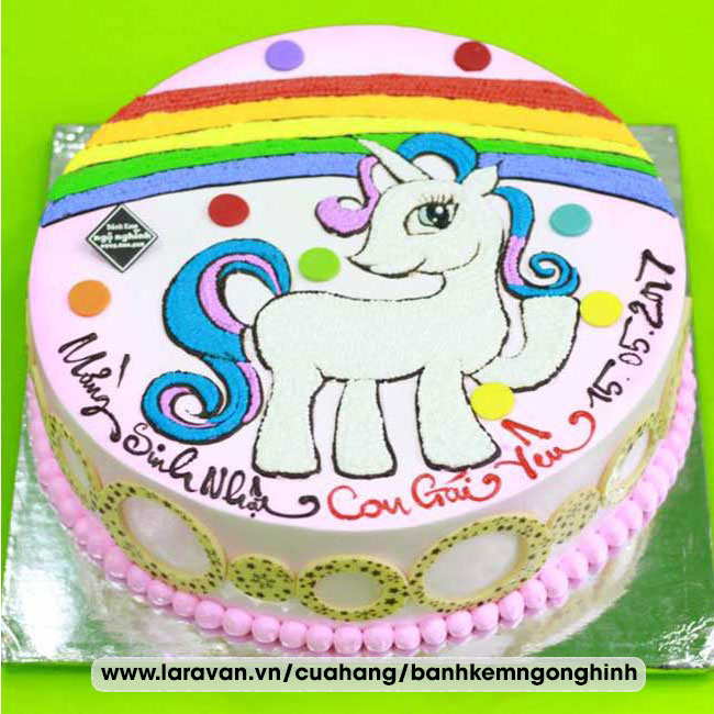 Bánh kem sinh nhật nhân vật hoạt hình ngựa pony