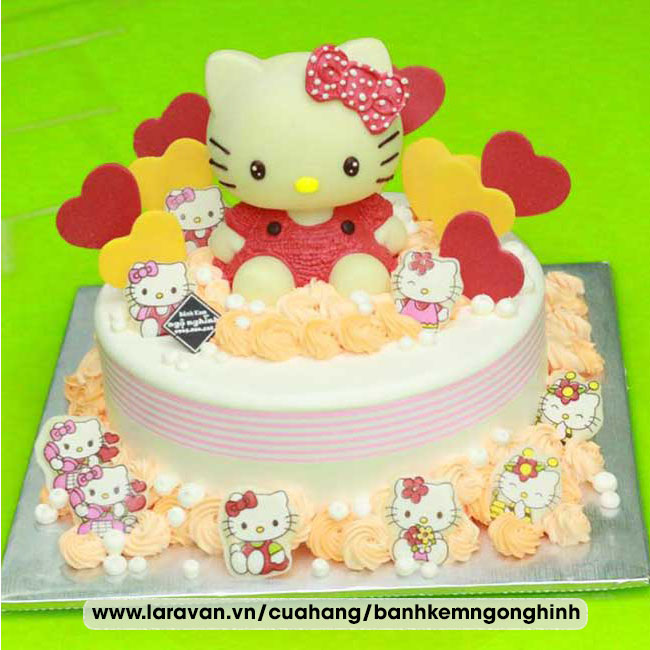 Bánh kem sinh nhật nhân vật hoạt hình hello kitty