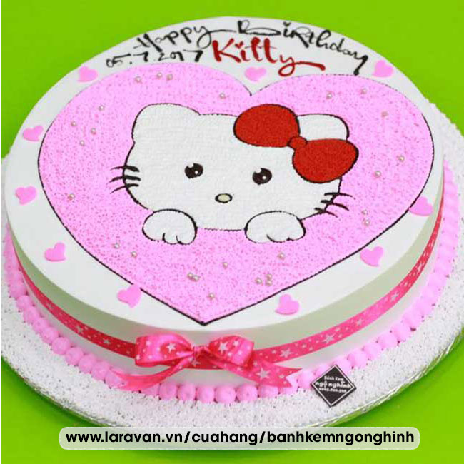 Bánh kem sinh nhật nhân vật hoạt hình hello kitty
