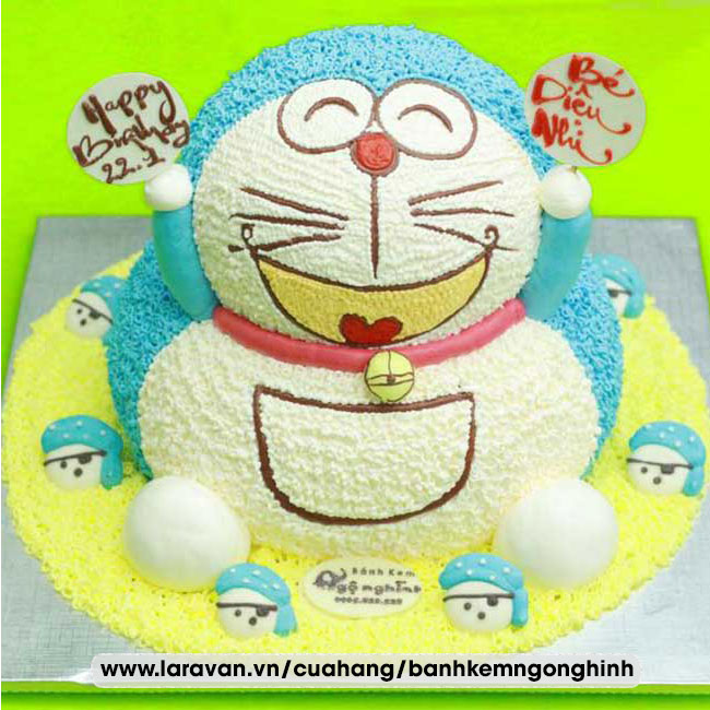 Bánh kem sinh nhật nhân vật hoạt hình doremon