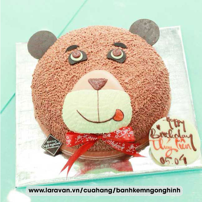 Bánh kem sinh nhật nhân vật hoạt hình gấu teddy
