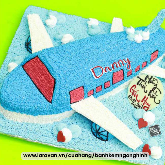 Bánh kem sinh nhật tạo hình máy bay 3d