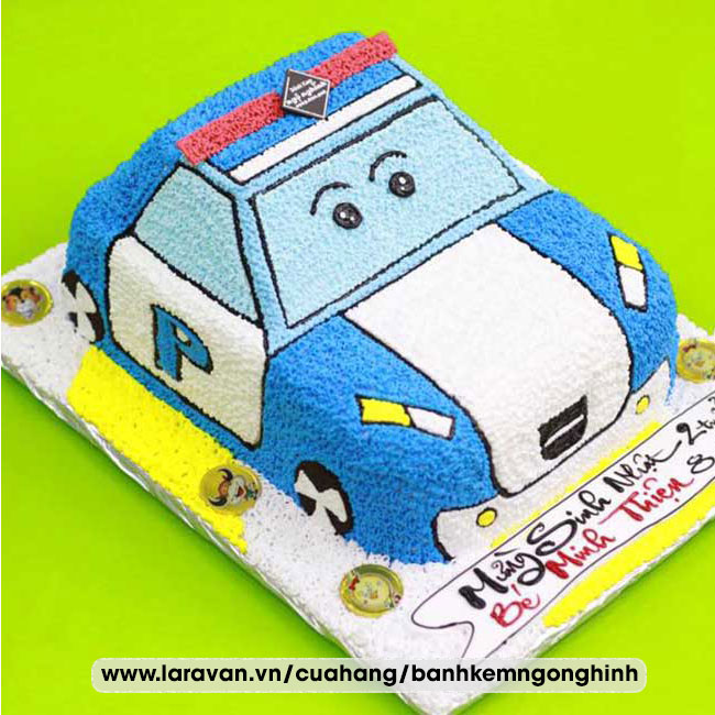 Bánh kem sinh nhật tạo hình xe cảnh sát