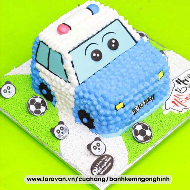 Bánh kem sinh nhật tạo hình xe cảnh sát
