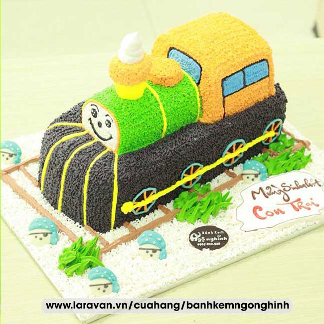 Bánh kem sinh nhật tạo hình xe lửa